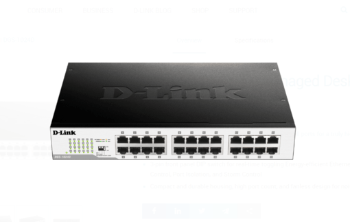 D Link DGS 1024D 24 Port Unmanaged Gigabit Switchd