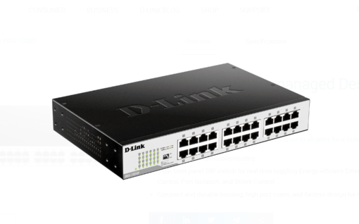 D Link DGS 1024D 24 Port Unmanaged Gigabit Switche