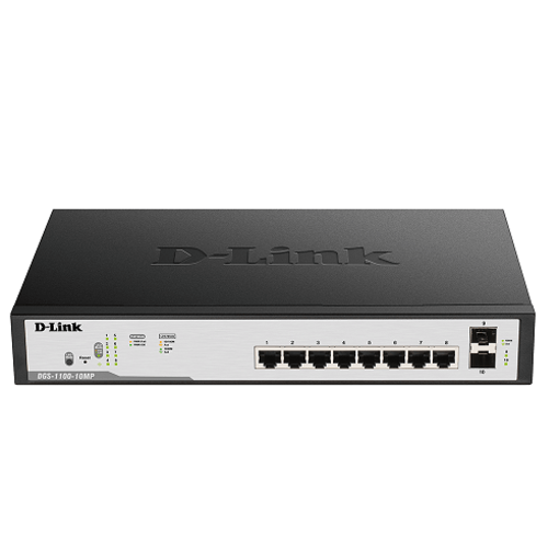 D Link DGS F1100 10PS 8 Port PoE Gigabit Smart Managed Switch1