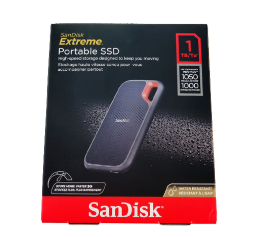 SANDISK E61 EXTREME PORTABLE EXTERNAL SSD V2 1TB SDSSDE61 1T00 G25