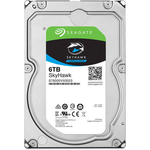 SEAGATE SKYHAWK HARD DRIVE 6TB SURVEILLANCE ST6000VX001b