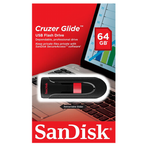 SanDisk Cruzer Glide™ 3.0 USB Flash Drive 64GBb