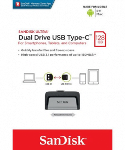 SanDisk Ultra Dual Drive USB Type C and USB 3.1 128GBb