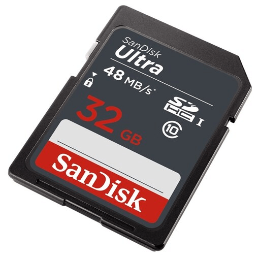 SanDisk Ultra SDHC 32GB 48MBs Class 10 UHS Ib
