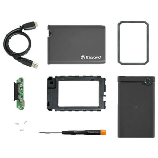 Transcend 2.5 SSD HDD Enclosure Kit USB 3.1 Gen 1 with PH1 Screwdriver TS0GSJ25CK3a