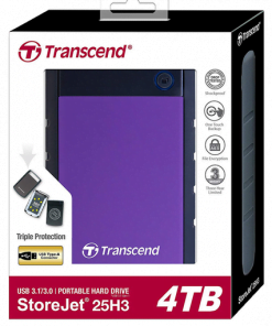 Transcend External HDD 4TB Purple TS4TSJ25H3Pb