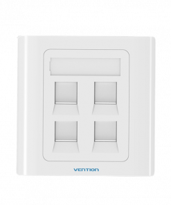 VENTION 4 PORT WALL FACEPLATE WHITE 86 TYPEa