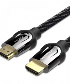VENTION NYLON BRAIDED HDMI CABLE 1M BLACK METAL TYPE