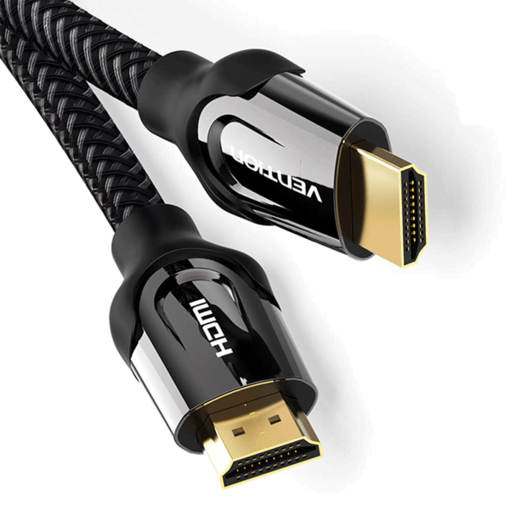 VENTION NYLON BRAIDED HDMI CABLE 5M BLACK METAL TYPE