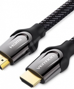 VENTION NYLON BRAIDED HDMI CABLE 8M BLACK METAL TYPE