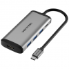 VENTION TYPE C TO 3 PORTS USB3.0 HUB HDMI PD CONVERTERa