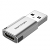 VENTION USB 3.0 MALE TO USB C FEMALE ADAPTER GRAY ALUMINUM ALLOY TYPEa