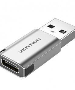 VENTION USB 3.0 MALE TO USB C FEMALE ADAPTER GRAY ALUMINUM ALLOY TYPEa