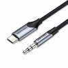 VENTION USB C MALE TO 3.5MM MALE CABLE 1M GRAY ALUMINUM ALLOYa