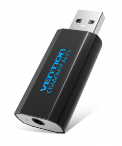 VENTION USB EXTERNAL SOUND CARD BLACK METAL TYPEd