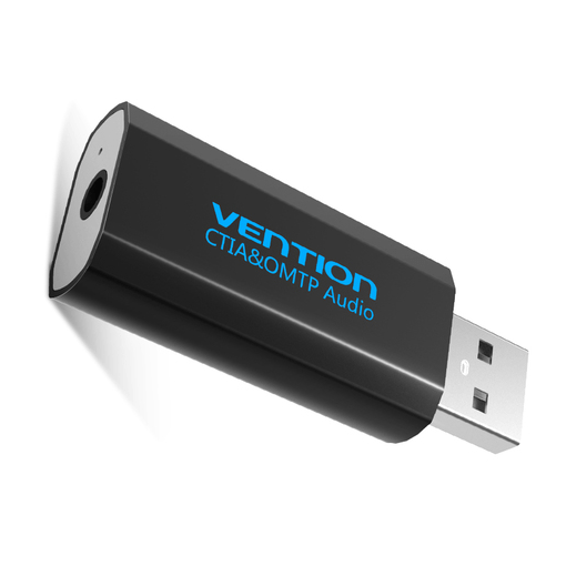 VENTION USB EXTERNAL SOUND CARD BLACK METAL TYPEdd
