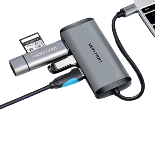 VENTION TYPE C TO 3 PORTS USB3.0 HUB  HDMI  PD CONVERTERdd
