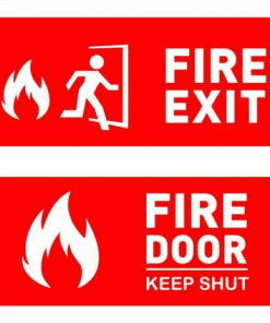 Fire Exit Signs and Labels
