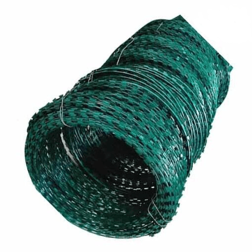 Galvanized Green Razor Wire 450mm 3a