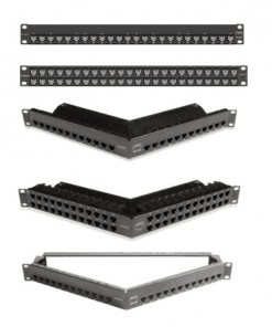 Siemon Cat 6A Shielded 24 Port Patch Panel 1rms Black