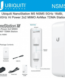 Ubiquiti NanoStation M5 MIMO Wireless BridgeBase Station