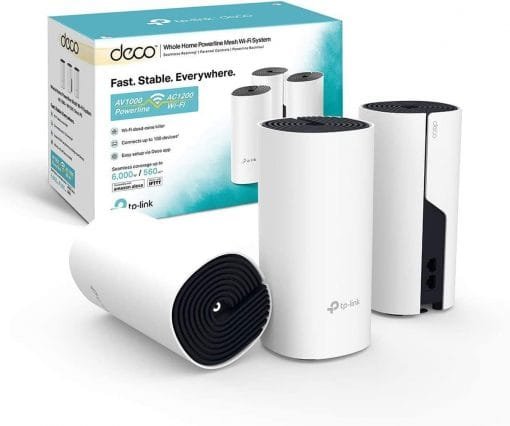 TP Link Deco P9 AC1200 AV1000 Whole Home Hybrid Mesh WiFi System 3 Pack TL DECO P9