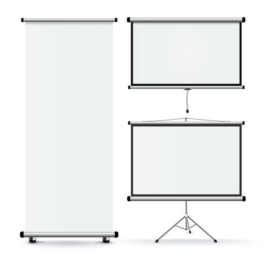 Projector screens for business